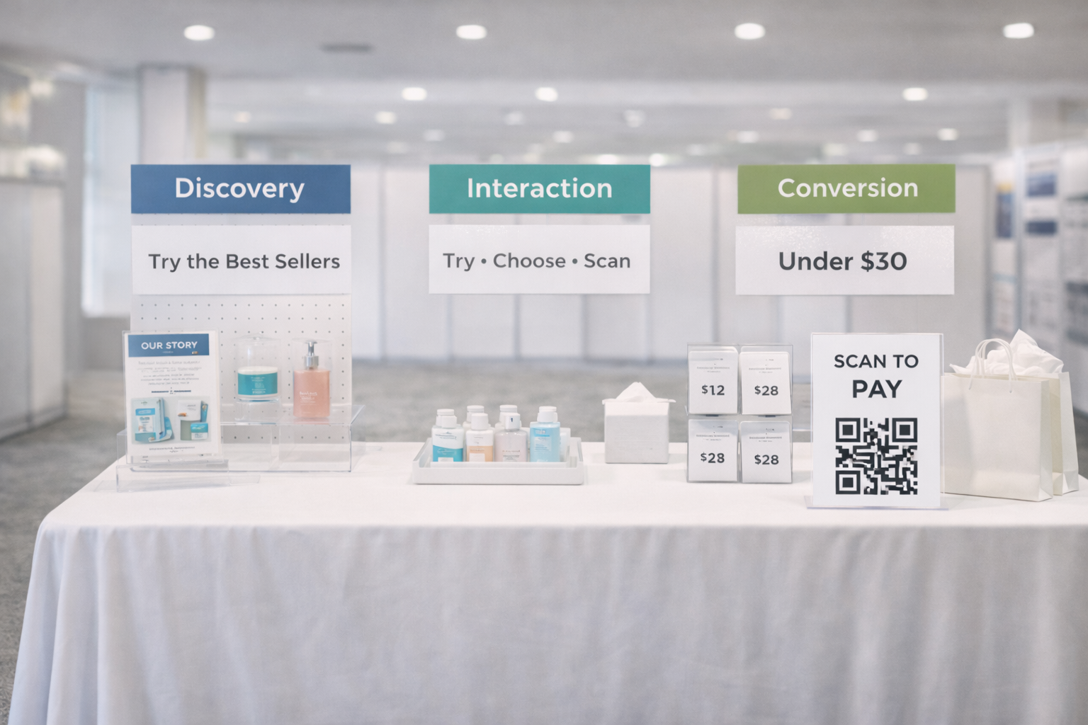 Table Display That Sells: The 1.8m Event Table Layout for Samples, Signage, and Checkout