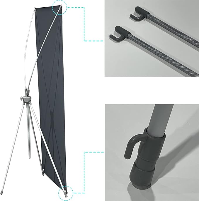 4U Media&Displays Premium X Banner Stand Display 24"x72" 10 PACK with Carrying Bag (STAND ONLY)