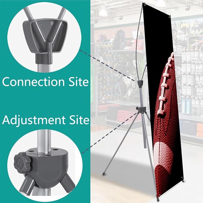 4U Media&Displays Premium X Banner Stand Display Adjustable Sizing from 24"x72" with Carrying Bag (STAND ONLY) (30 PACK)