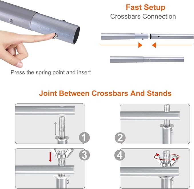 6.5 x 10ft Adjustable Backdrop Stand Kit,Heavy-Duty Photography Background Support System with Clamps & Carry Bag,Photo Video Studio Backdrop Stand for Parties,Weddings,Green Screen & Banner Display