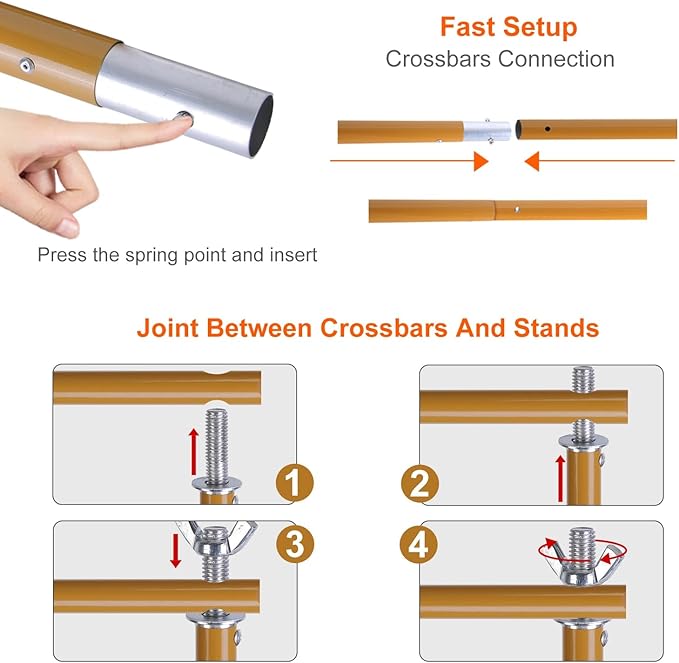 6.5 x 10ft Adjustable Backdrop Stand Kit,Heavy-Duty Photography Background Support System with Clamps & Carry Bag,Photo Video Studio Backdrop Stand for Parties,Weddings,Green Screen & Banner Display