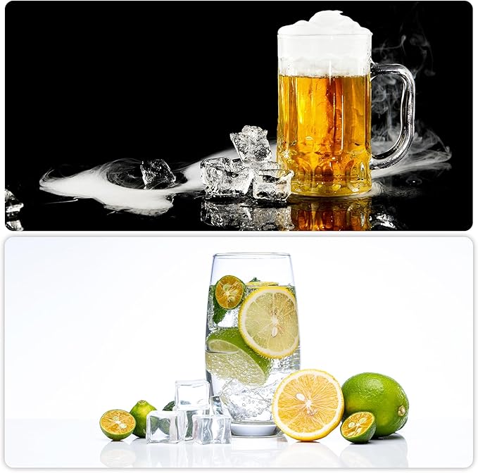 PULUZ 12 x 12 Inch Acrylic Poster Boards for Photography, Square White & Black Reflective Display Table Riser Backdrops