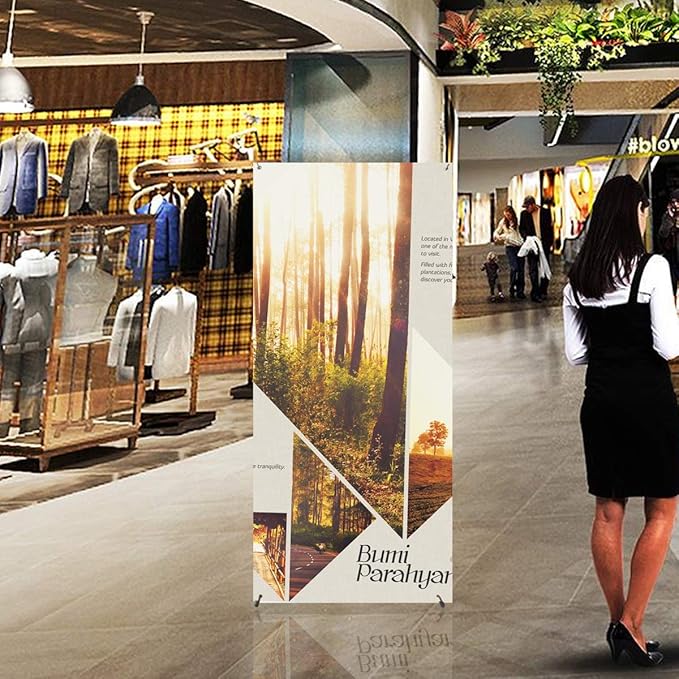 YDisplay X Banner Stand Adjustable Fit Banner Size from 23"X63" to 32"X78" Portable Oxford Bag for Trade Show Exhibition Market,2 Pack